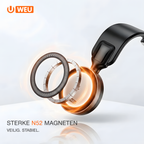 WEU® Magnetische Autohouder met Draadloos Opladen 15W – MagSafe Telefoonhouder Auto – 360° Draaibaar – Dashboard Telefoonhouder – Geschikt voor iPhone & Qi Smartphones