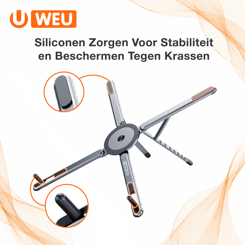 WEU® MAGFOLD 3-in-1 Magnetic Stand – Laptop & Phone Holder Adjustable 360°