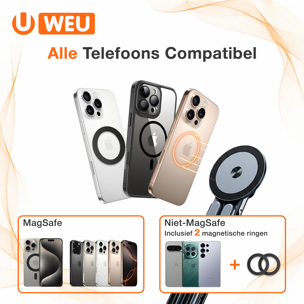 WEU® MAGFOLD 3-in-1 Magnetic Stand – Laptop & Phone Holder Adjustable 360°