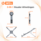 WEU® MAGFOLD 3-in-1 Magnetic Stand – Laptop & Phone Holder Adjustable 360°