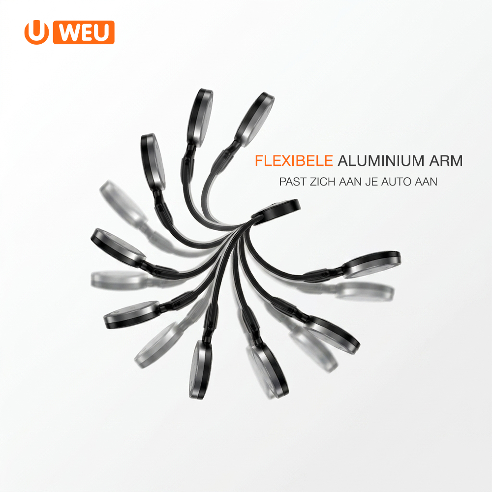 WEU® Magnetische Autohouder met Draadloos Opladen 15W – MagSafe Telefoonhouder Auto – 360° Draaibaar – Dashboard Telefoonhouder – Geschikt voor iPhone & Qi Smartphones