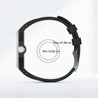 Siliconen Horlogeband met Beschermcase, geschikt voor Swatch x AP Royal Pop – Conversiekit – Kroon op 3 uur