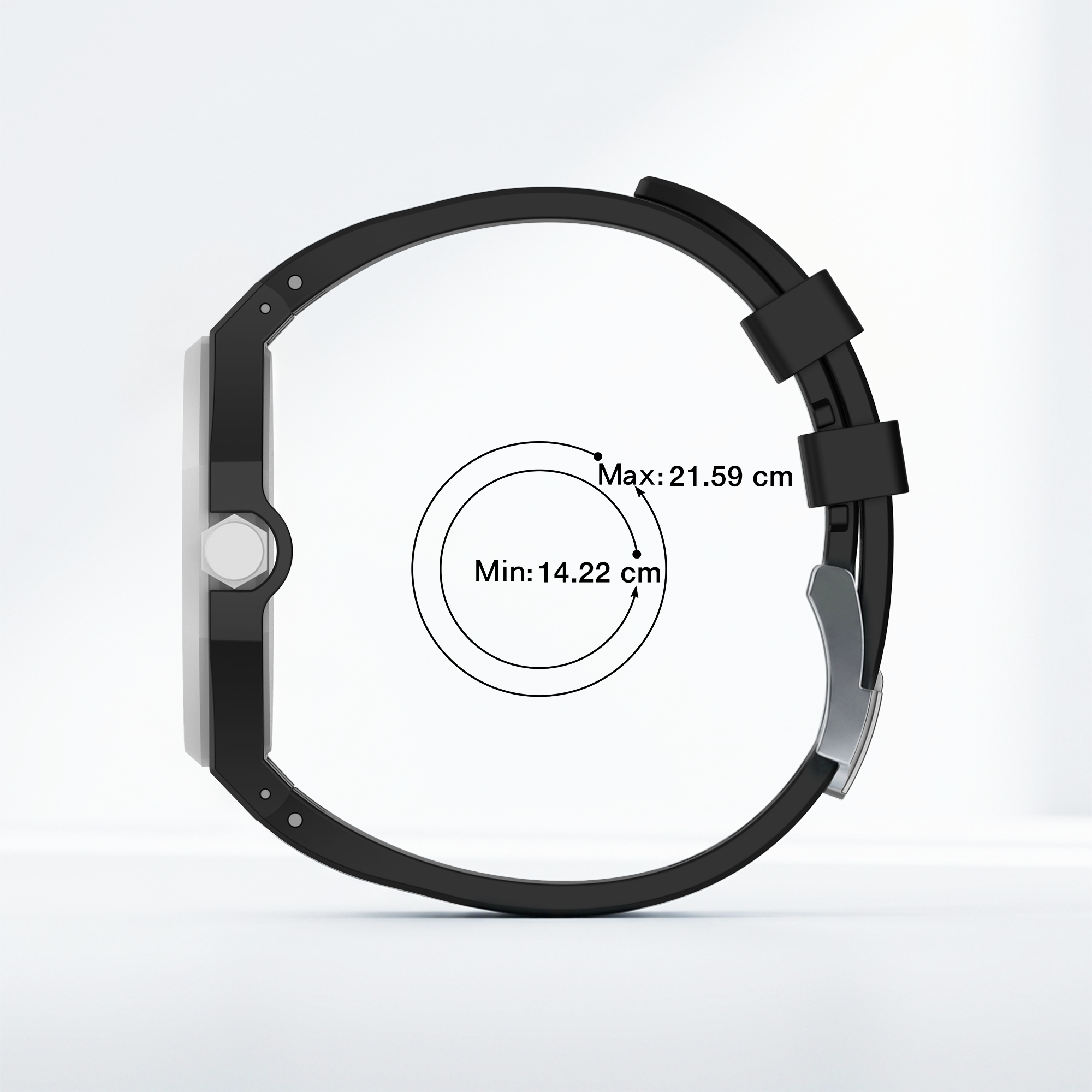 Siliconen Horlogeband met Beschermcase, geschikt voor Swatch x AP Royal Pop – Conversiekit – Kroon op 3 uur